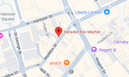 Map of Karaoke Box Mayfair