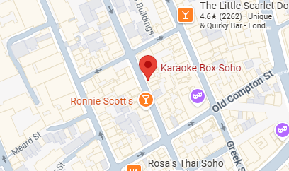Map of Karaoke Box Soho
